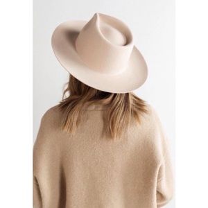 Trilby Creamy Beige Wide Brim Felt Hat